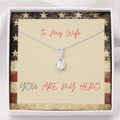 Wife Necklace, Gift Necklace With Message Card Wife Hero Patriotic The For Karwa Chauth Rakva