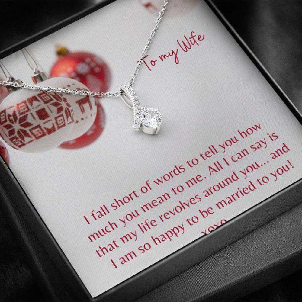 Wife Necklace, Gift Necklace With Message Card Wife Holiday Red The For Karwa Chauth Rakva