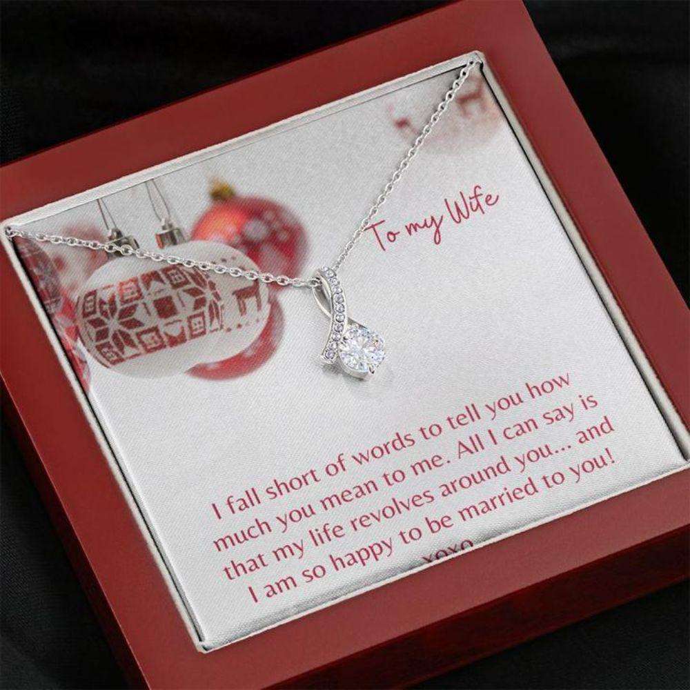 Wife Necklace, Gift Necklace With Message Card Wife Holiday Red The For Karwa Chauth Rakva