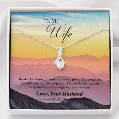 Wife Necklace, Gift Necklace With Message Card Wife Mountains The For Karwa Chauth Rakva