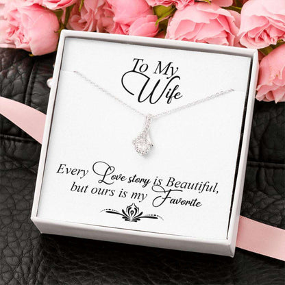 Wife Necklace, Gift To Your Wife Ͽ½ Our Love Story Ͽ½ Alluring Beauty Necklace For Karwa Chauth Rakva