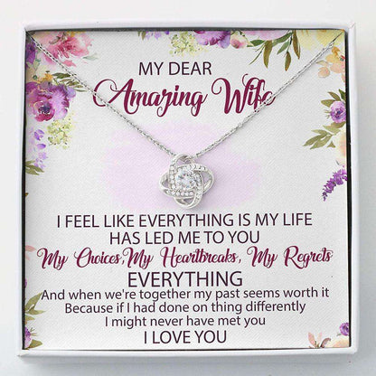 Wife Necklace “ Gift Valentine For Wife “ Necklace With Gift Box For Karwa Chauth Rakva