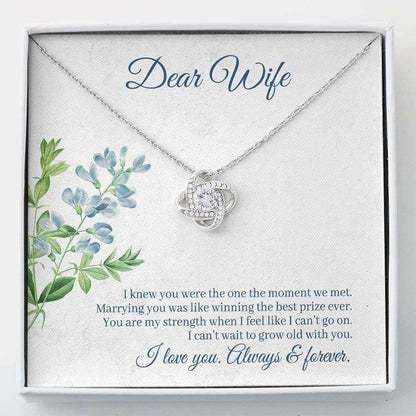 Wife Necklace “ Gifts For Her For Wife Necklace “ Love Knots For Karwa Chauth Rakva