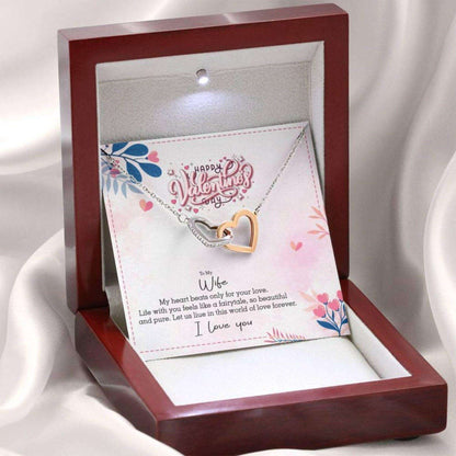 Wife Necklace, Gifts For My Wife “ Necklaces Gift With Message Card “ Valentines Day Necklace Ideas For Her For Karwa Chauth Rakva