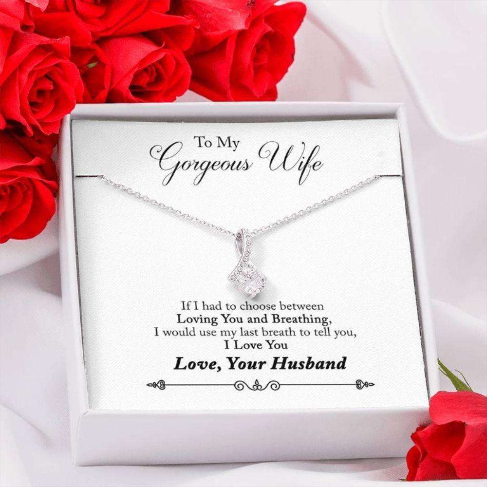 Wife Necklace, Gifts For Wife, Anniversary Necklace For Wife, Wife Birthday Necklace Gift From Husband, Romantic Gift For Wife, Special Gift For Wife For Karwa Chauth Rakva