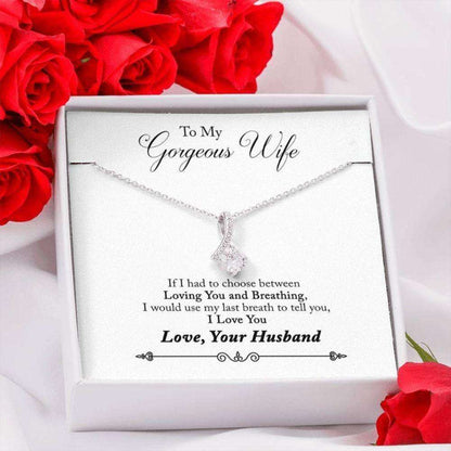 Wife Necklace, Gifts For Wife, Birthday Anniversary Gift Necklace For Wife From Husband For Karwa Chauth Rakva