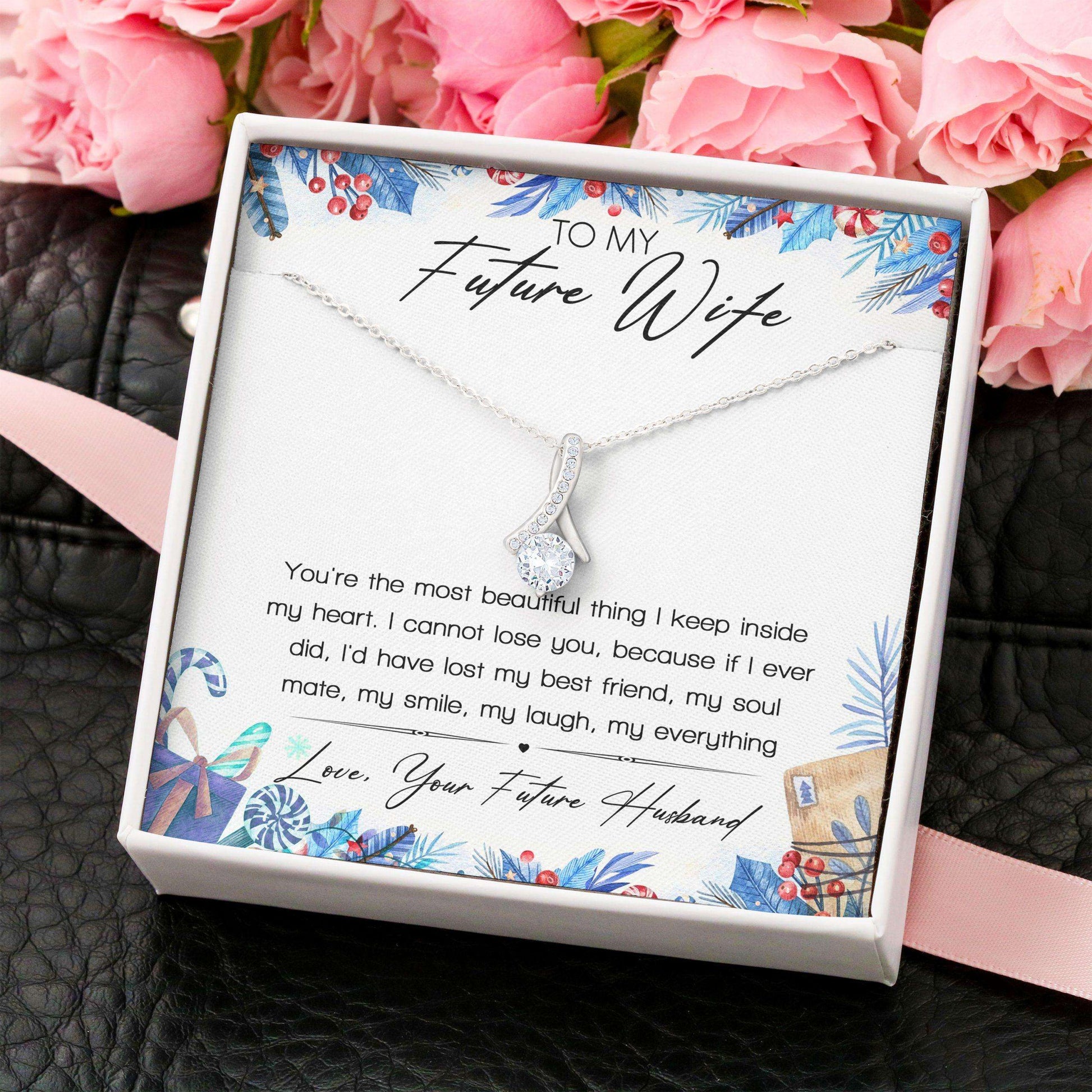 Wife Necklace Gifts, To My Wife “ Alluring Beauty Necklace For Karwa Chauth Rakva