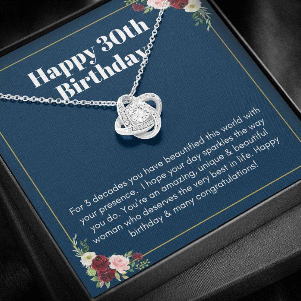 Wife Necklace, Girlfriend Necklace, 30Th Birthday Necklace Gift, Milestone Birthday Party Gift, Happy Birthday Jewelry Gift For Her, For Karwa Chauth Rakva