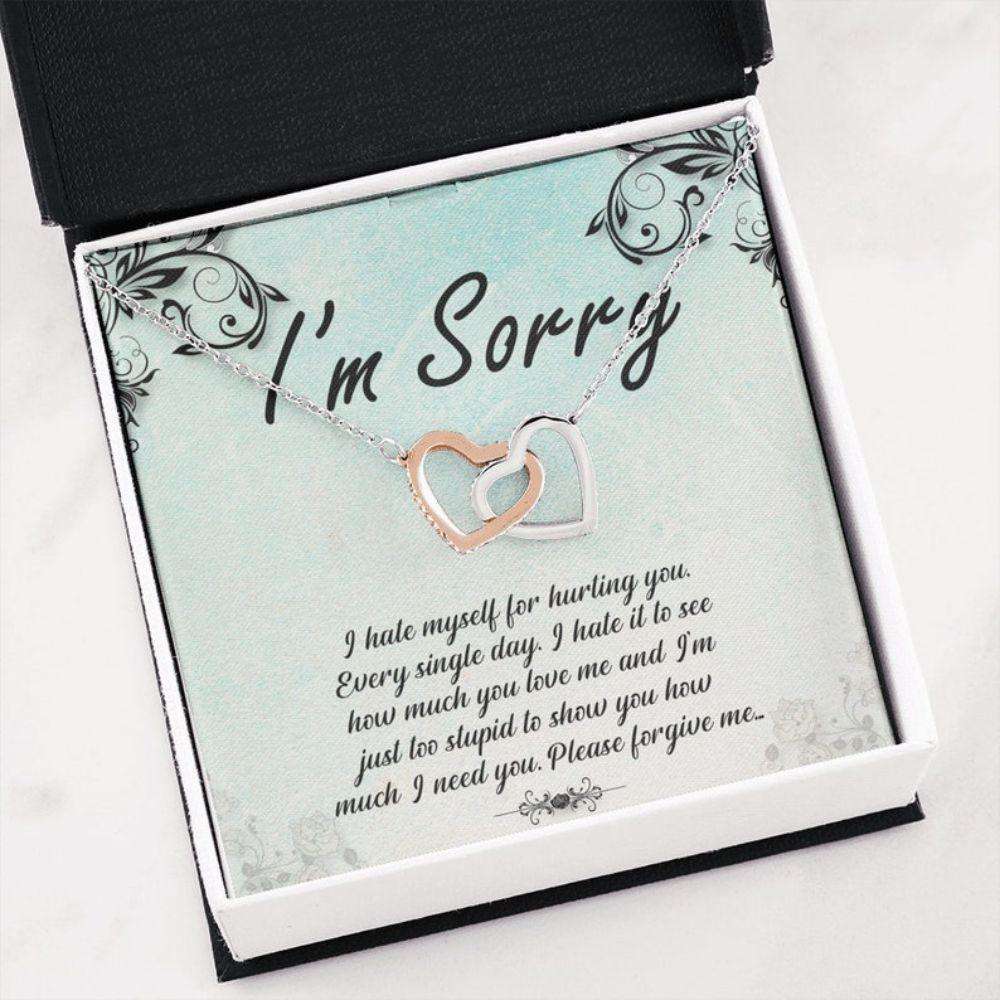 Wife Necklace, Girlfriend Necklace, Apology Gift For Her, Forgiveness Gift, Sorry Gift For Wife, Girlfriend, Unique Apology Necklace For Karwa Chauth Rakva