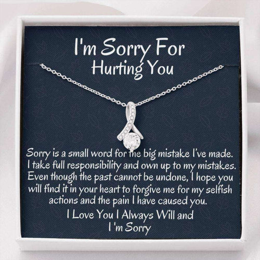 Wife Necklace, Girlfriend Necklace, I’M Sorry Gift, Apology Necklace For Wife Girlfriend, Forgive Me, Sorry Gift Friend, Sorry Partner For Karwa Chauth Rakva