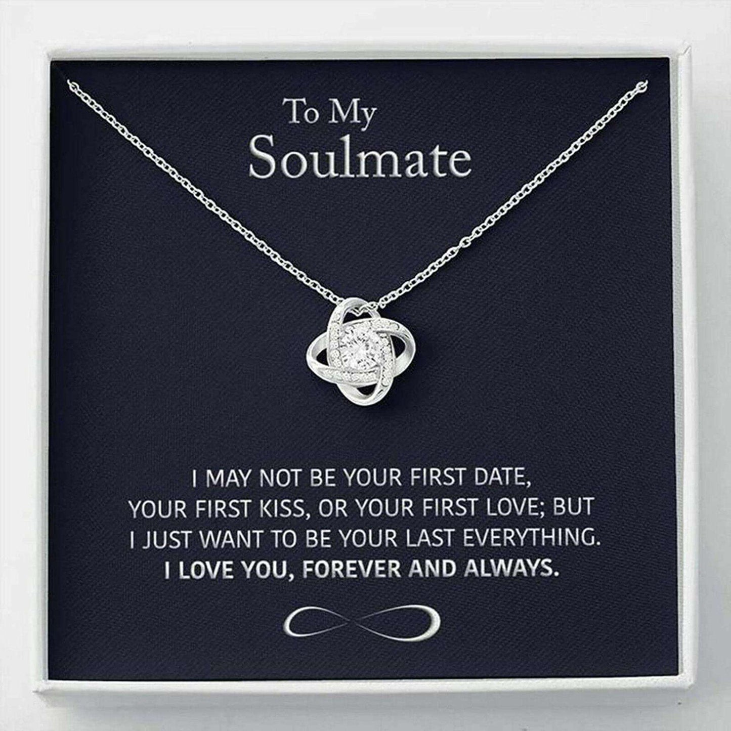 Wife Necklace, Girlfriend Necklace, Necklace With Message Card & Box To My Soulmate Necklace, Gift For Wife Girlfriend For Karwa Chauth Rakva