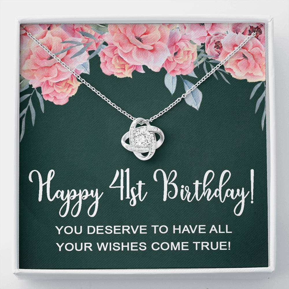 Wife Necklace, Happy 41St Birthday Necklace Gifts For Women Wife, 41 Years Old Necklace For Her For Karwa Chauth Rakva