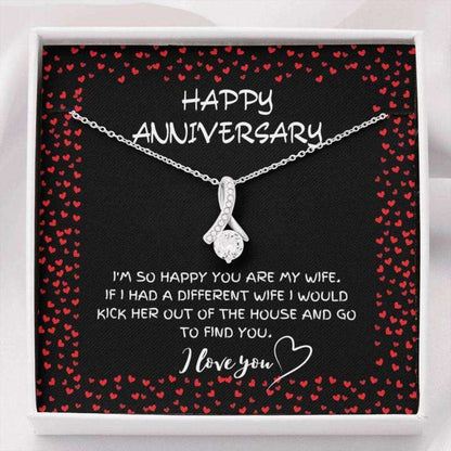 Wife Necklace, Happy Anniversary Alluring Beauty Necklace Gift For Karwa Chauth Rakva