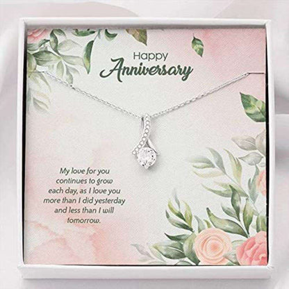 Wife Necklace, Happy Anniversary Necklace For Wife Girlfriend, The Words That I Have For You Love Always For Karwa Chauth Rakva