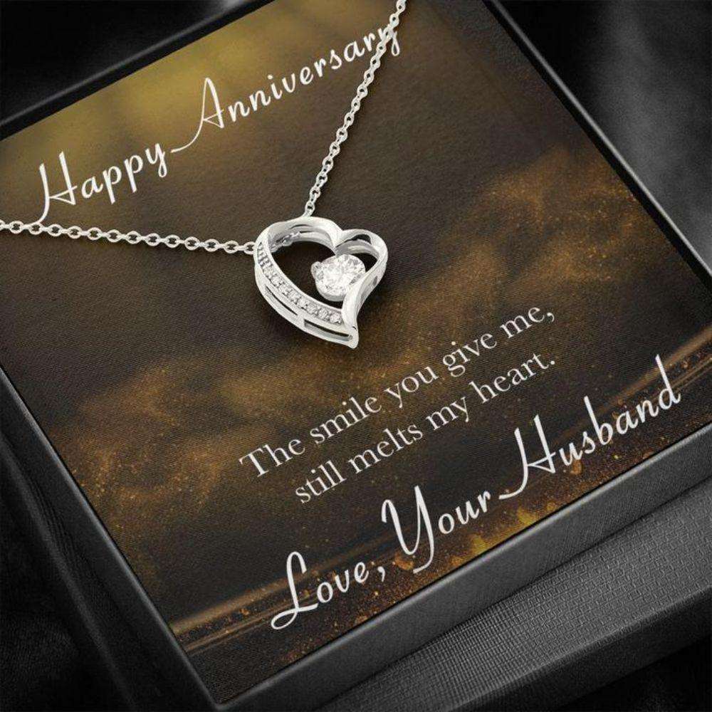 Wife Necklace, Happy Anniversary Necklace Gift “ Necklace For Wife “ Gift Necklace Happy Anniversary To My Wife For Karwa Chauth Rakva