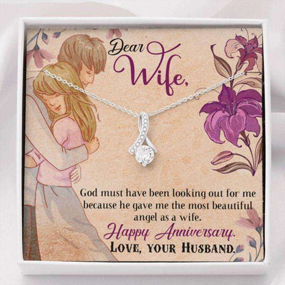 Wife Necklace, Happy Anniversary Necklace Gift “ To Wife Religious Beauty Necklace For Karwa Chauth Rakva