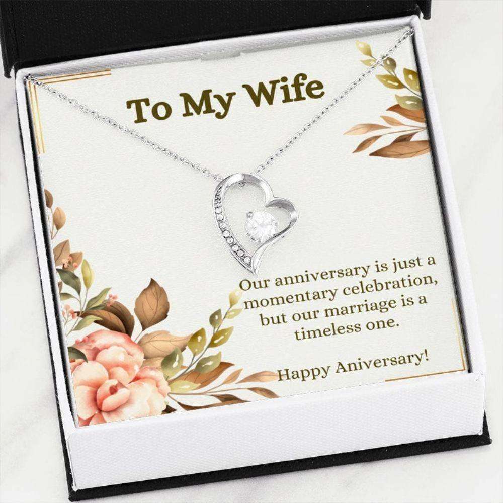 Wife Necklace, Happy Anniversary Necklace “ Sweet Anniversary Necklace Gift “ Statement Necklace For Karwa Chauth Rakva