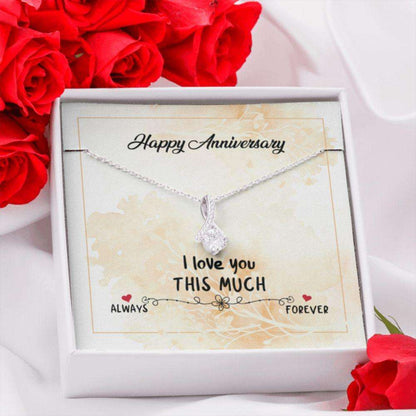 Wife Necklace, Happy Anniversary This Much Alluring Beauty Necklace Gift For Karwa Chauth Rakva