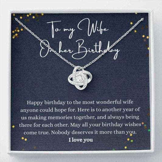 Wife Necklace, Happy Birthday Wife Necklace, Gift For Wife Birthday, Thoughtful Gift For Karwa Chauth Rakva