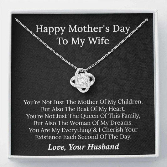 Wife Necklace, Happy Mothers Day Necklace For Wife From Husband, Wife Gift For Mothers Day, Husband To Wife Mothers Day For Karwa Chauth Rakva