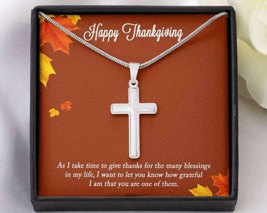 Wife Necklace, Happy Thanksgiving Day Necklace, Gift For Best Friend, Wife, Girlfriend For Karwa Chauth Rakva