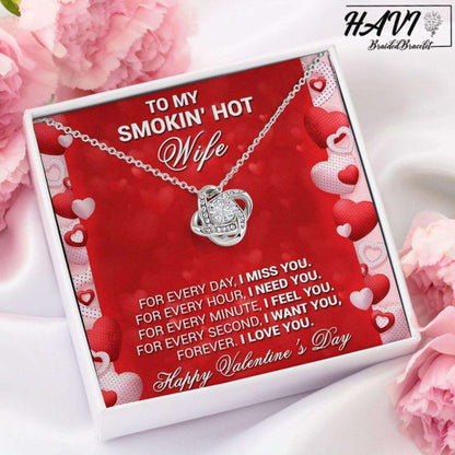 Wife Necklace, Happy Valentine Day Gift For Smokin Hot Wife Necklace, To My Wife Necklace Gift For Karwa Chauth Rakva