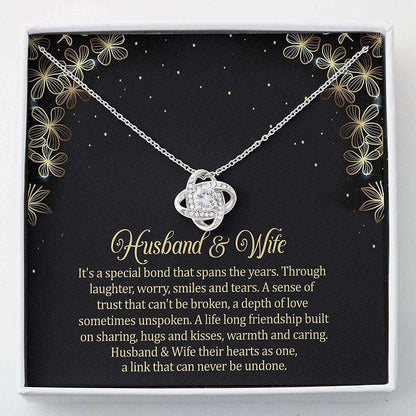 Wife Necklace, Husband & Wife Necklace “ Messages Gifts For Wife “ Love Knots For Karwa Chauth Rakva