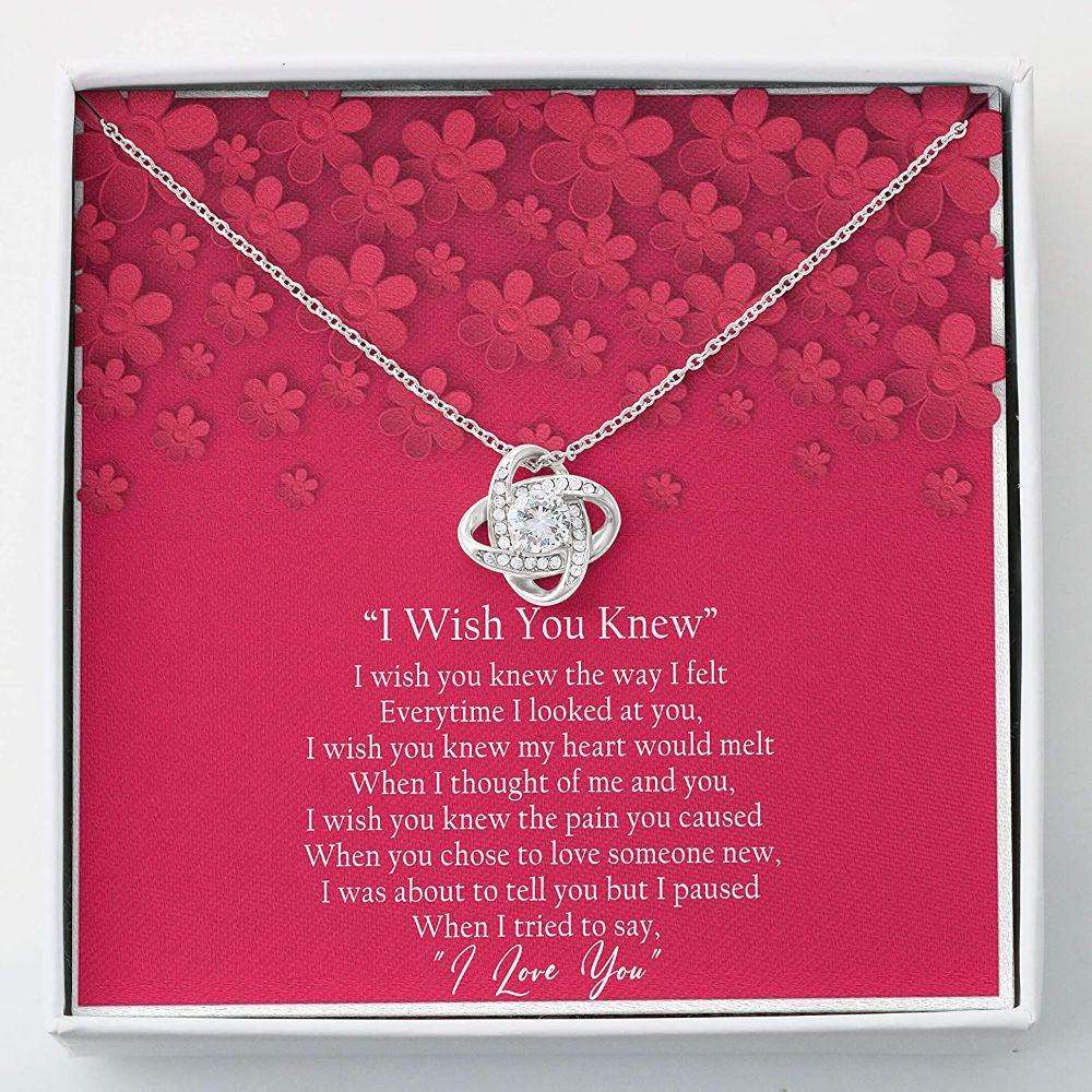 Wife Necklace, I Wish You Knew Gifts “ Necklace Gifts For Her “ Necklace With Gift Box For Birthday Christmas For Karwa Chauth Rakva