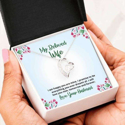 Wife Necklace, I’M Happy You Are Mine Forever Love Necklace Gift For Wife For Karwa Chauth Rakva