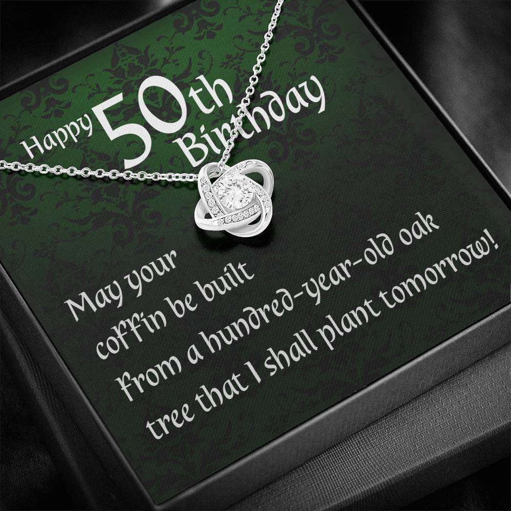 Wife Necklace, Irish Blessing Love Knot Necklace “ 50Th Birthday Necklace Gift For Women For Karwa Chauth Rakva