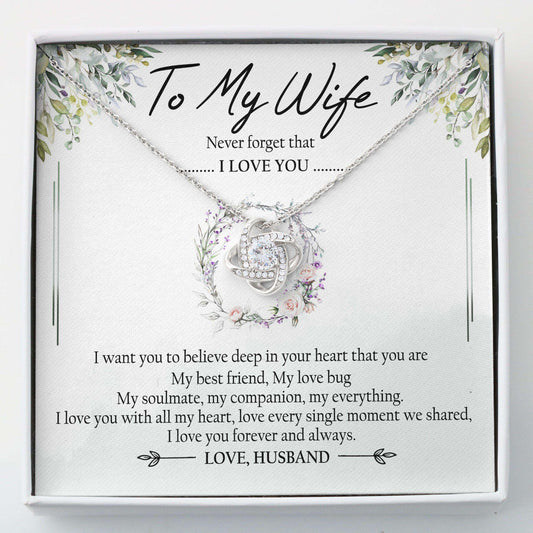 Wife Necklace, Love Knots Necklace “ To My Wife Necklace Gift For Wife V3 For Karwa Chauth Rakva