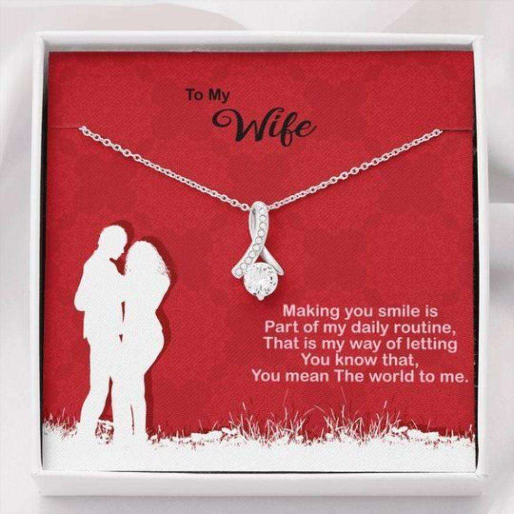 Wife Necklace, Making You Smile Alluring Beauty Necklace Gift For Wife For Karwa Chauth Rakva