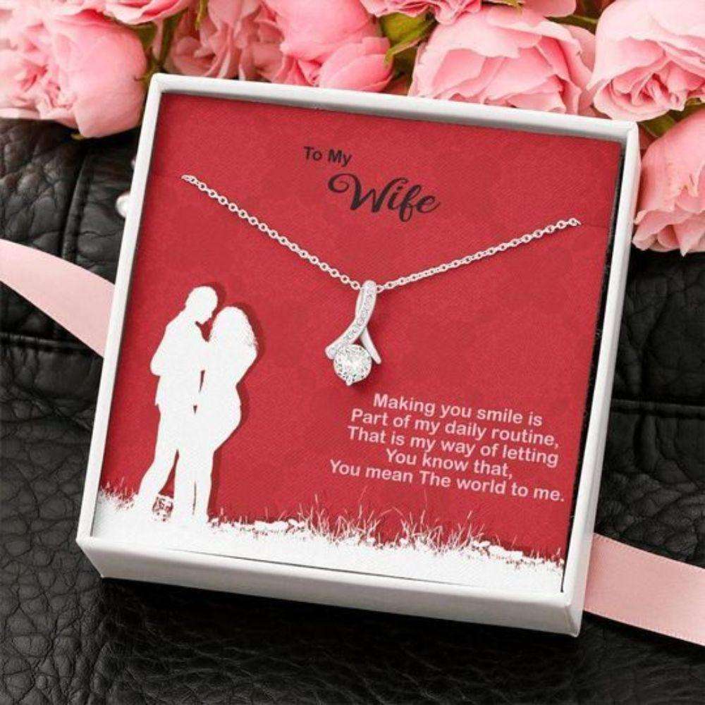 Wife Necklace, Making You Smile Alluring Beauty Necklace Gift For Wife For Karwa Chauth Rakva