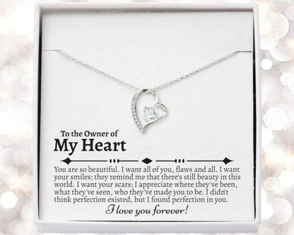 Wife Necklace, Meaningful Gifts For Wife, Romantic Wife Gifts For Wife That Has Everything, For Wife Just Because, Top Gifts For Wife Heart Necklace For Karwa Chauth Rakva