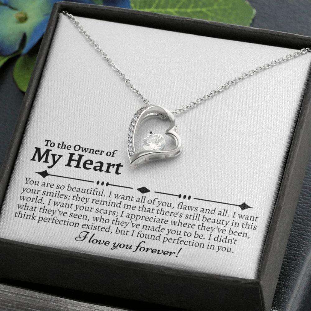 Wife Necklace, Meaningful Gifts For Wife, Romantic Wife Gifts For Wife That Has Everything, For Wife Just Because, Top Gifts For Wife Heart Necklace For Karwa Chauth Rakva