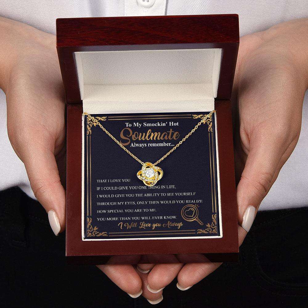 Wife Necklace, Meaningful Soulmate Necklace For Her, Long Distance Relationship Gift, To My Soulmate, Romantic Gift For Her For Karwa Chauth Rakva