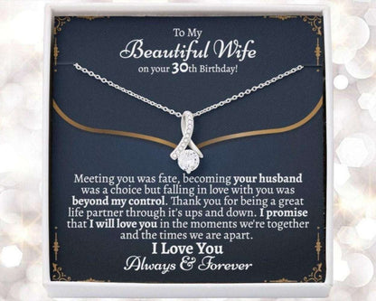 Wife Necklace, Meaningful Wife 30Th Birthday Necklace Gift, Birthday Necklace Gift For Wife Turning 30, Gift For Wife 30Th Birthday For Karwa Chauth Rakva