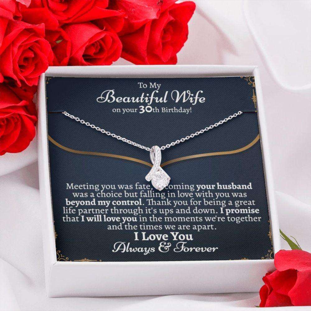 Wife Necklace, Meaningful Wife 30Th Birthday Necklace Gift, Birthday Necklace Gift For Wife Turning 30, Gift For Wife 30Th Birthday For Karwa Chauth Rakva