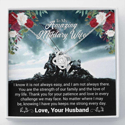 Wife Necklace, Military Wife Gift “ Army Wife Necklace “ Military Wife Necklace “ Necklace With Card For Karwa Chauth Rakva