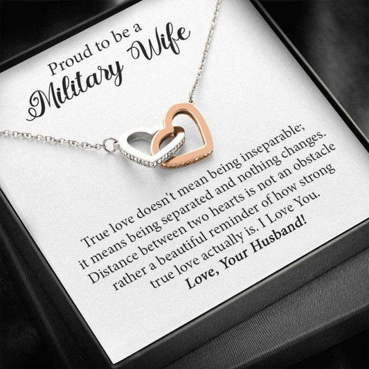 Wife Necklace, Military Wife Necklace, Army Gifts For Wife, Army Wife Gifts, Army Deployment Gift, Gift From Husband To Wife, Army Wife Military Gift For Karwa Chauth Rakva