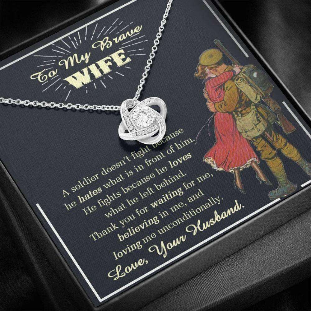 Wife Necklace, Military Wife Necklace, Deployment Necklace, Deployment Gift For Wife, Military Wife Gift, Army Wife Gift, Veteran Day Gift For Wife For Karwa Chauth Rakva