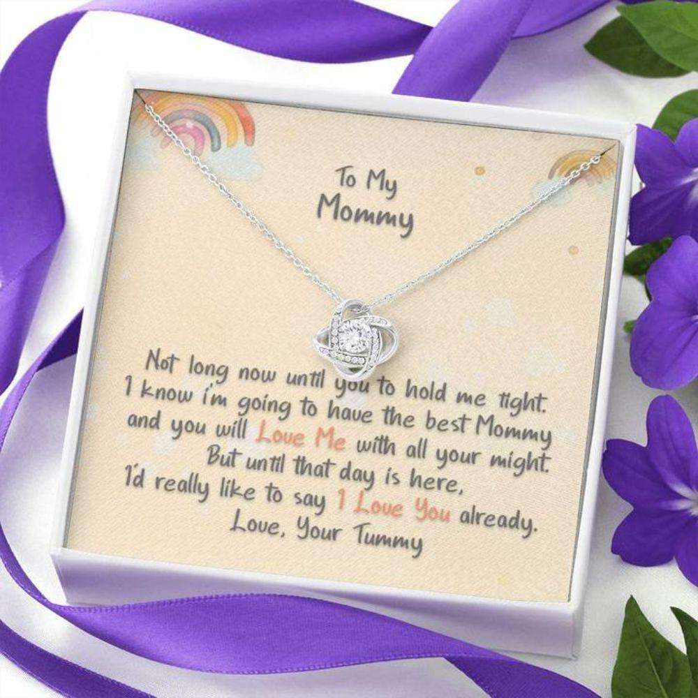 Wife Necklace, Mommy From Your Tummy Necklace, New Mom Gift, Gift For Mom To Be, Pregnancy Gift For For Wife, Expecting Wife Gift For Karwa Chauth Rakva