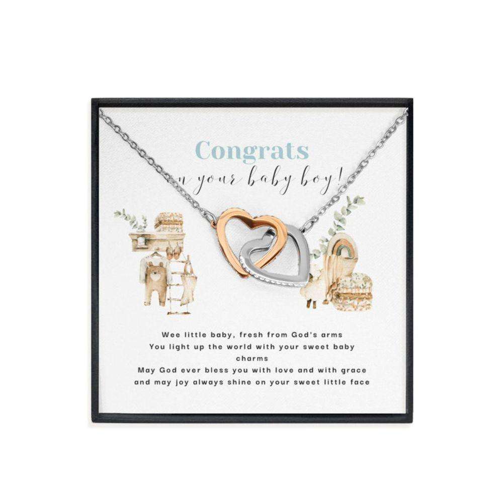 Wife Necklace, Mommy Necklace, New Mom Gift, New Baby Boy Gift, It’S A Boy, Little Baby Boy Gift, Mom Of Baby Boy Necklace Rakva