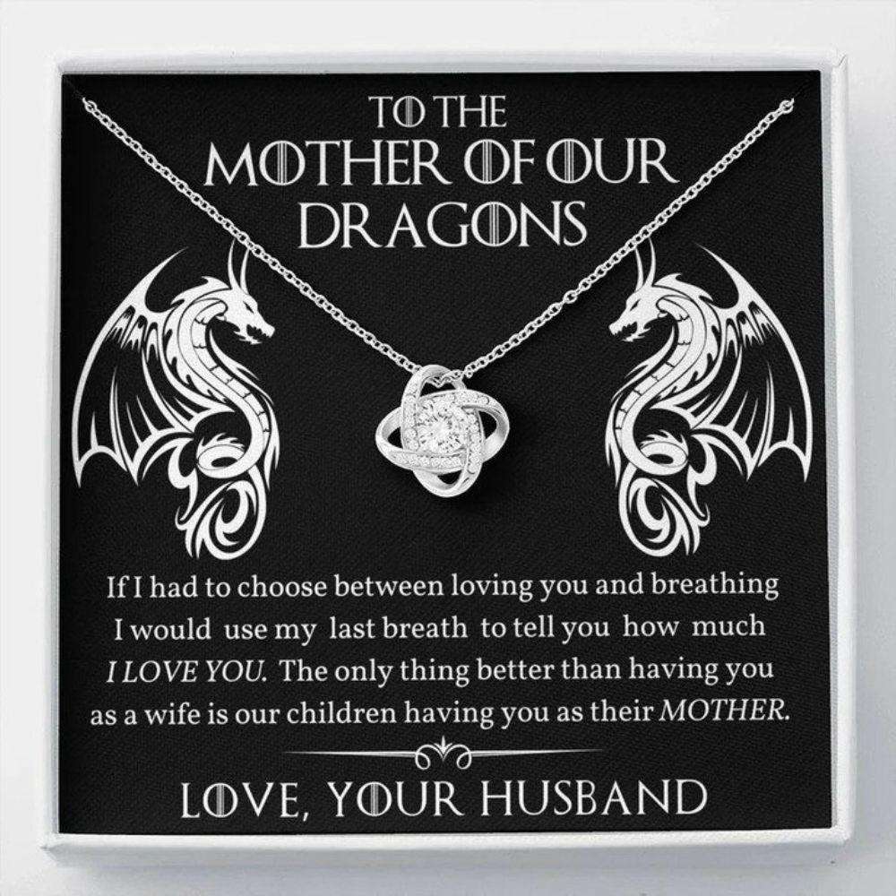 Wife Necklace, Mother Of Dragons Necklace, To The Mother Of Our Dragons, Mothers Day Necklace Gift For Wife For Karwa Chauth Rakva