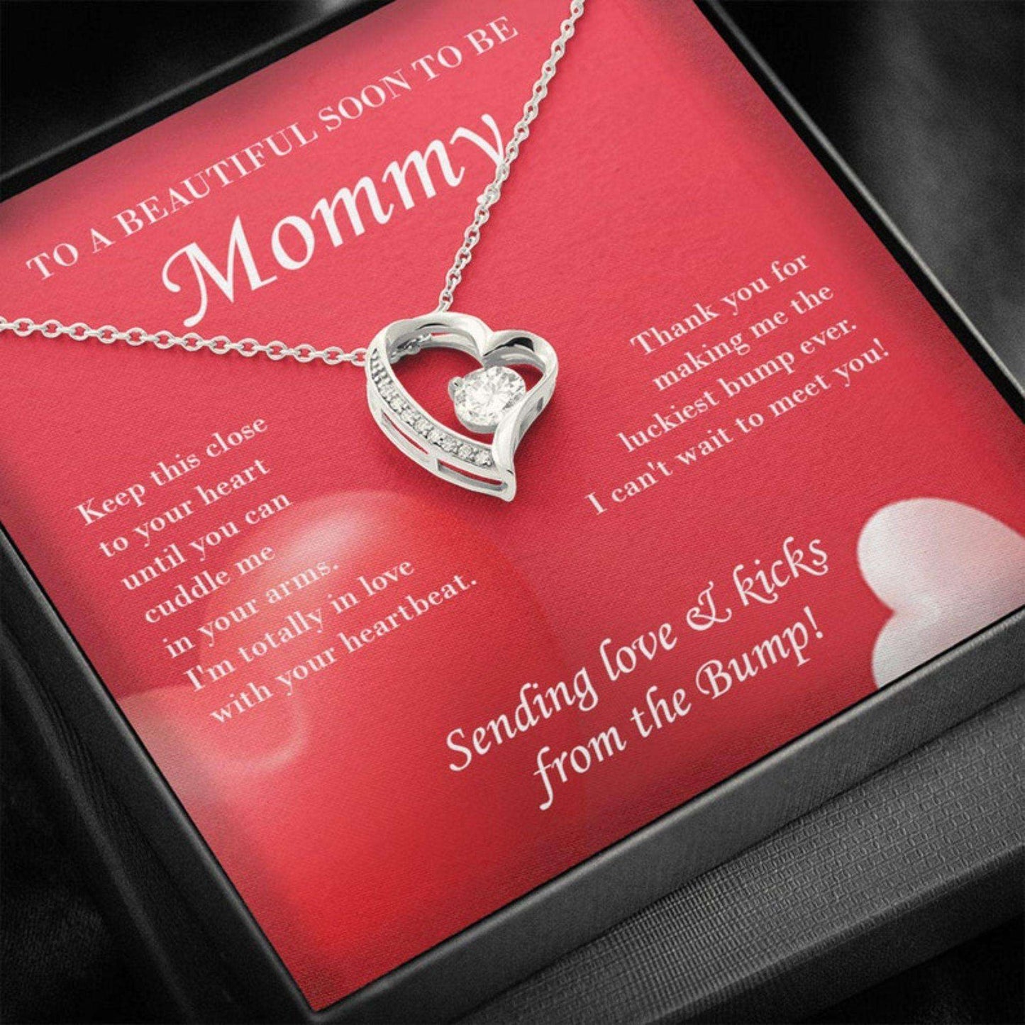 Wife Necklace, Mother’S Day Valentines Necklace, Gift For Mom To Be, Pregnancy Gift For Wife, Mommy To Be Necklace For Karwa Chauth Rakva