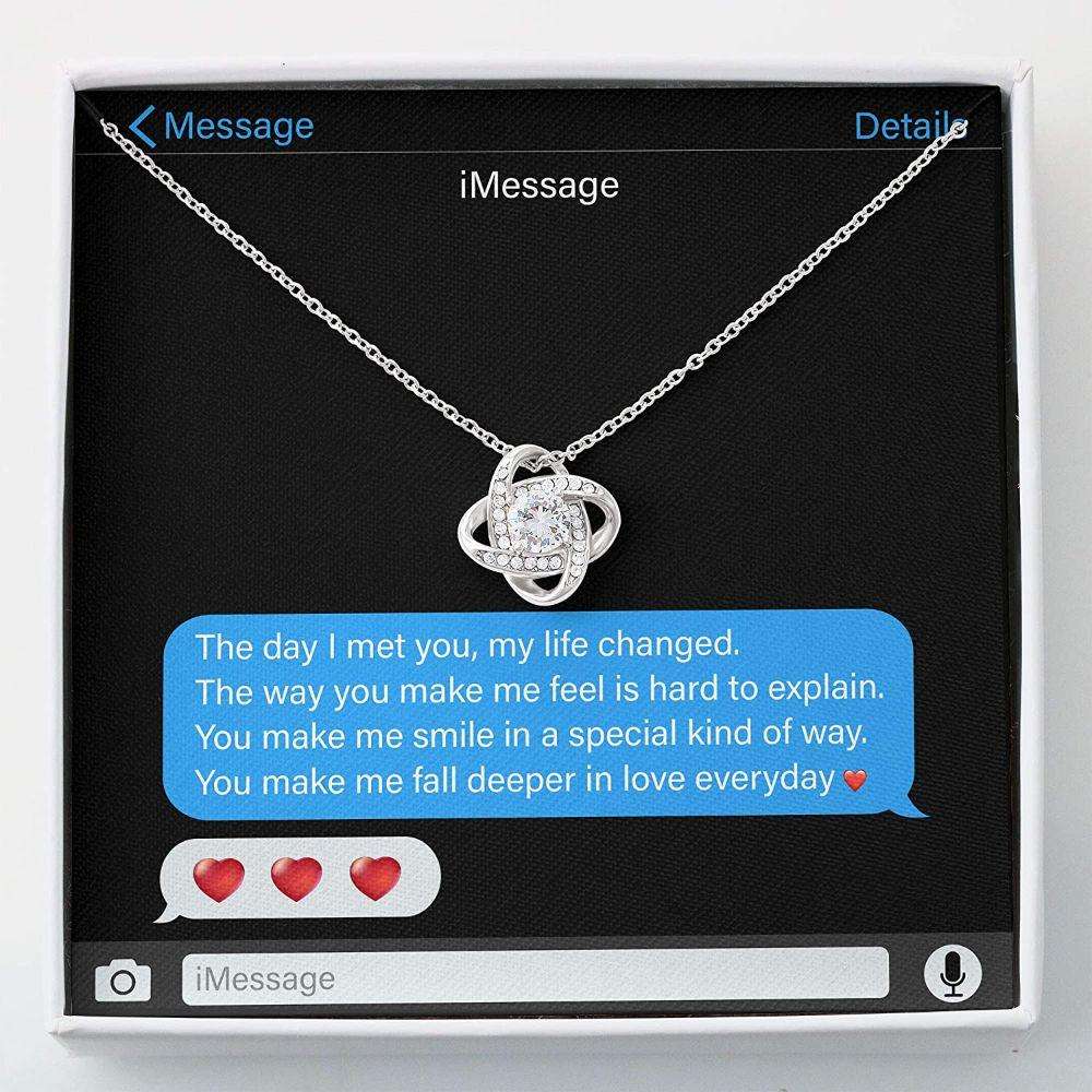 Wife Necklace, My Love Necklace “ Gift For Her “ Message Card Necklace For Karwa Chauth Rakva