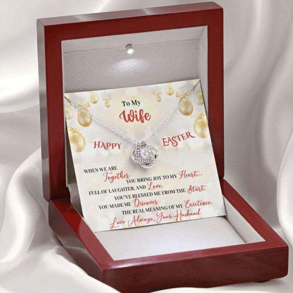 Wife Necklace, Necklace For Easter For Wife “ Easter Gift To Wife “ Gift Necklace Message Card For Karwa Chauth Rakva