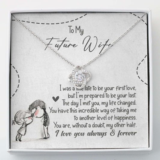 Wife Necklace, Necklace For Wife “ Future Wife Gift Jewelry Wedding Gift “ Love Knot For Karwa Chauth Rakva