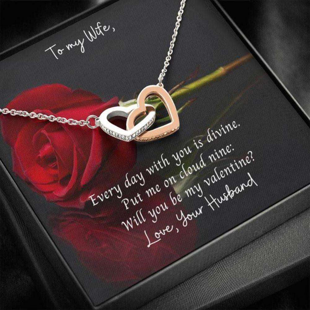 Wife Necklace “ Necklace For Wife “ Gift Necklace Message Card “ Poem Cloud 9 To My Wife For Karwa Chauth Rakva