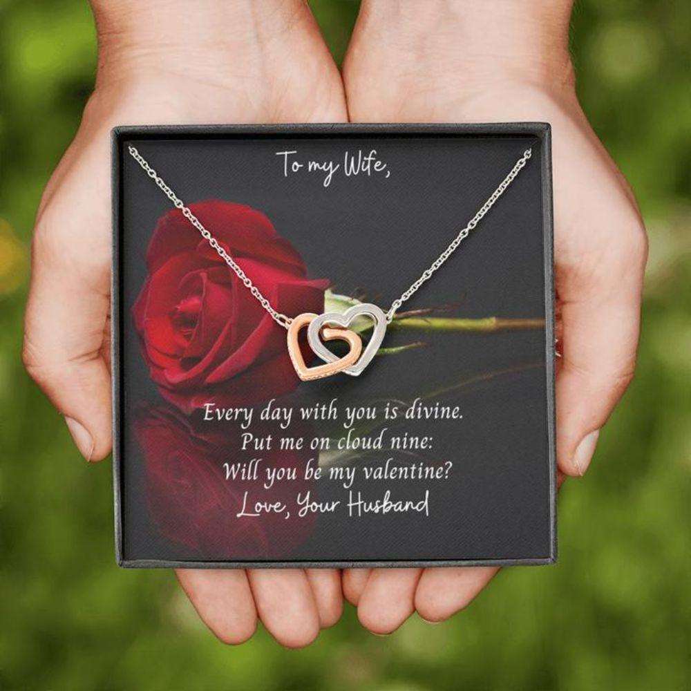 Wife Necklace “ Necklace For Wife “ Gift Necklace Message Card “ Poem Cloud 9 To My Wife For Karwa Chauth Rakva